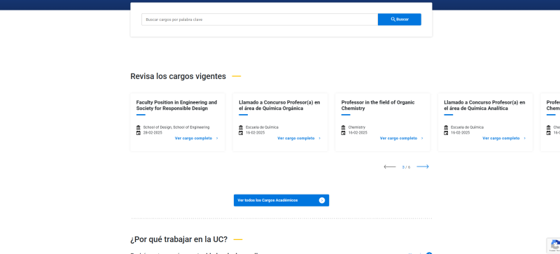 Pantalla 1 de Cargos Académicos