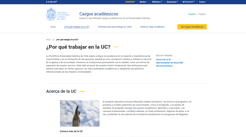 Pantalla 4 de Cargos Académicos