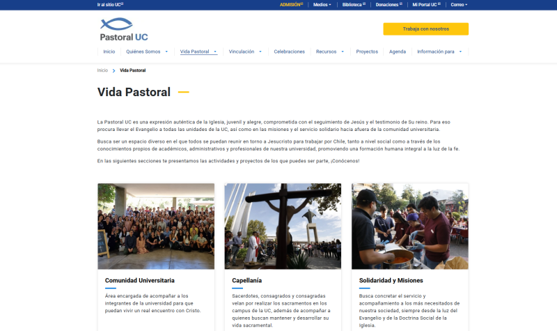 Pantalla 5 de Pastoral UC