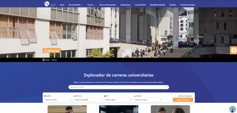 Pantalla 4 de Admisión UCENTRAL