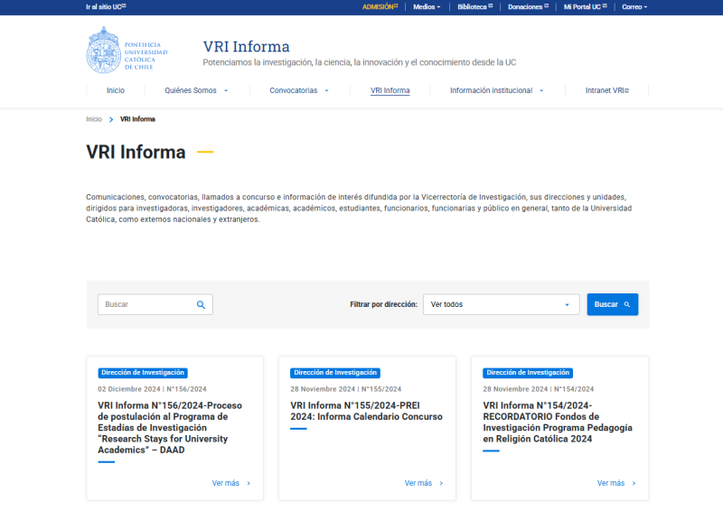 Pantalla 5 de VRI Informa