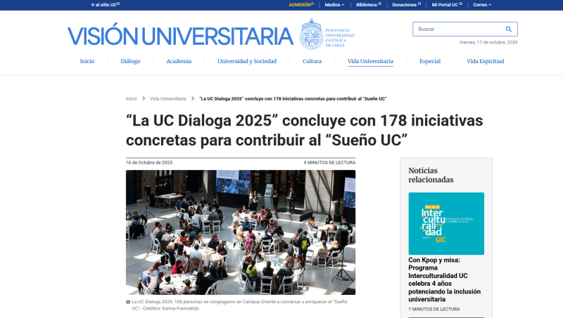 Pantalla 6 de Visión Universitaria