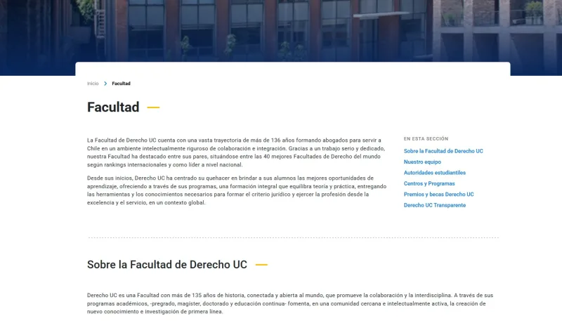 Pantalla 2 de Facultad de Derecho