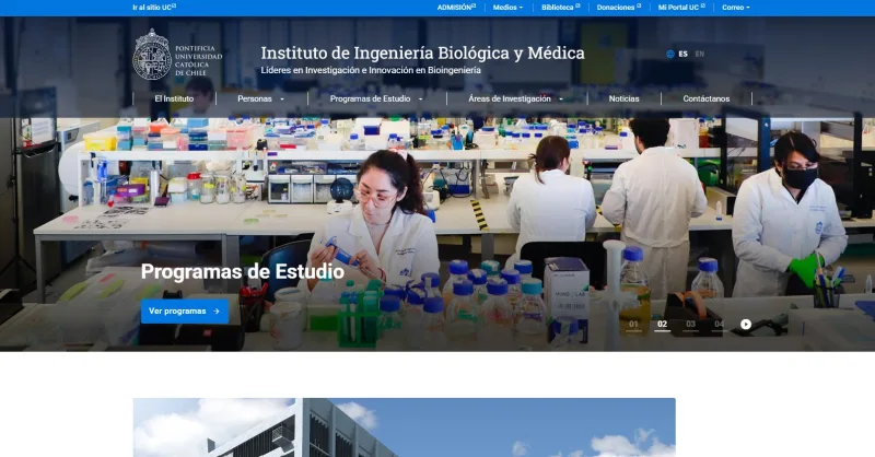 Pantalla 1 de Instituto de Ingeniería Biológica y Médica