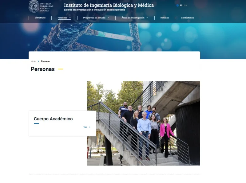 Pantalla 2 de Instituto de Ingeniería Biológica y Médica
