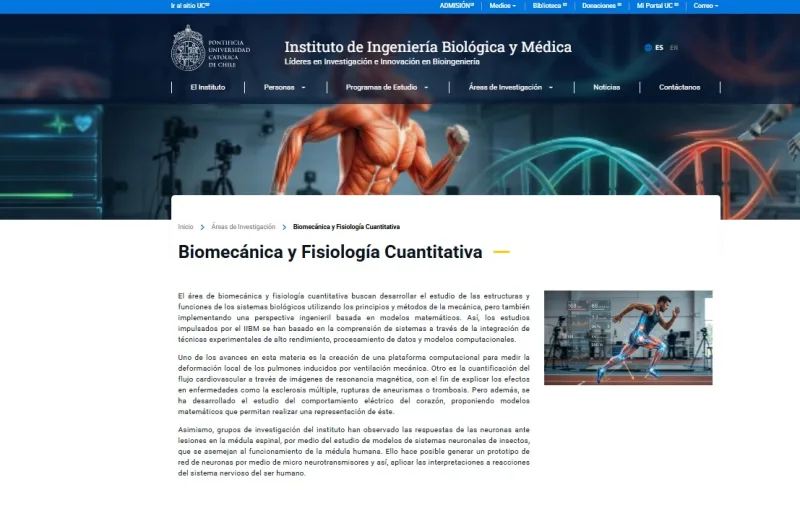 Pantalla 5 de Instituto de Ingeniería Biológica y Médica