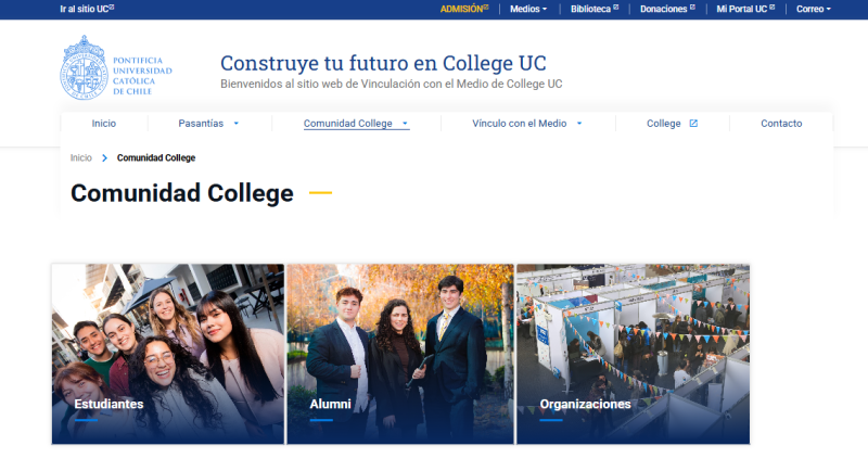 Pantalla 4 de Construye tu futuro en College UC
