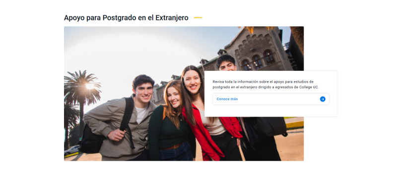 Pantalla 6 de Construye tu futuro en College UC