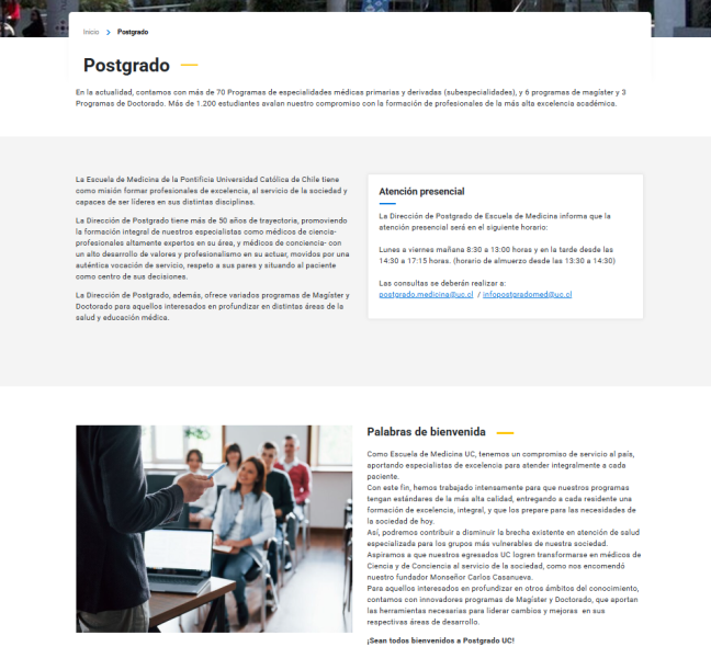 Pantalla 6 de Escuela de Medicina