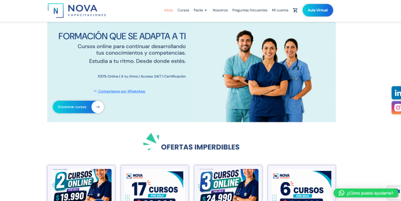 Pantalla 1 de Nova Capacitaciones