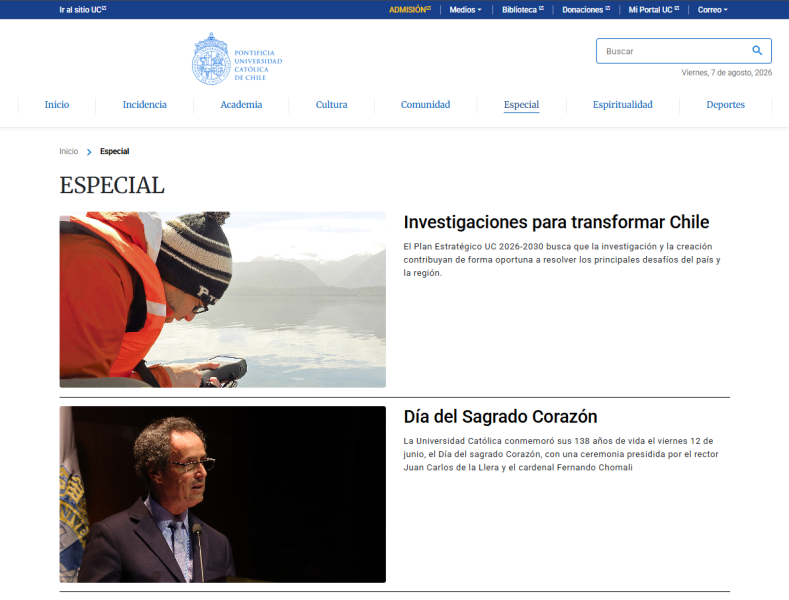 Pantalla 4 de Visión Universitaria