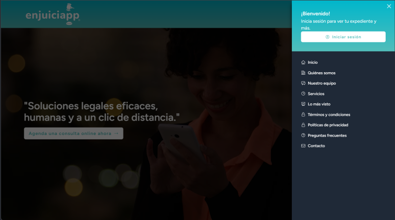 Pantalla 1 de Enjuiciapp