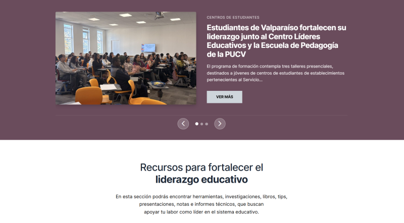 Pantalla 6 de Líderes Educativos