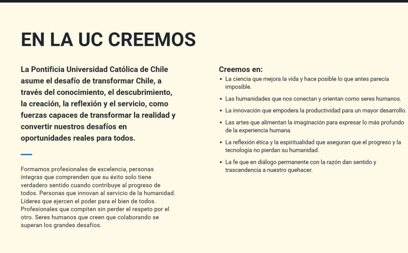 Pantalla 3 de Transformar Chile. Es posible