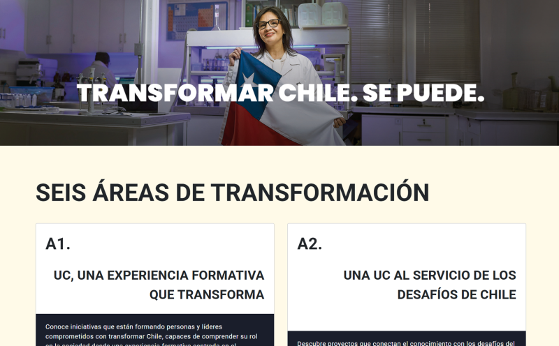 Pantalla 4 de Transformar Chile. Es posible